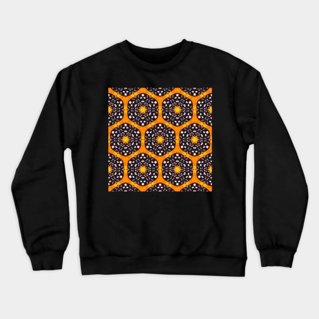 Orange and Black Monarch Butterfly Pattern 8 Crewneck Sweatshirt by BubbleMench